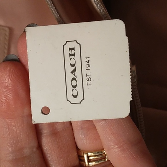 Coach bag, Chevron Patchwork Bronze style - Picture 6 of 8